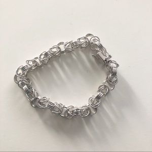 GB 925 Sterling Silver 8" CHARM BRACELET 9mm Link